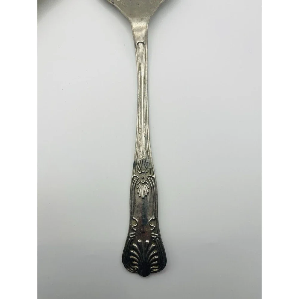 Vintage Silverplate Cake & Pie Server Set Ornate Engraved Floral